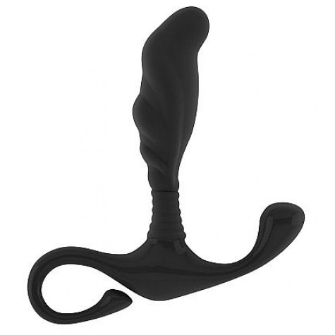 Чёрный анальный массажер простаты Prostate Massager No.27 - 12,5 см.