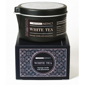 Массажная свеча с феромонами Natural Instinct WHITE TEA - 70 мл.